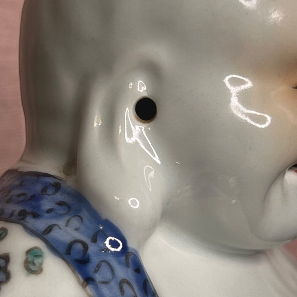VTG Ceramic Laughing Buddha Figurine Symbol of happiness, wealth, & good fortune - Picture 12 of 16